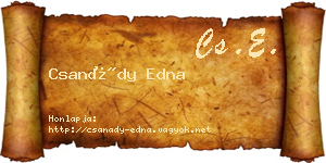 Csanády Edna névjegykártya